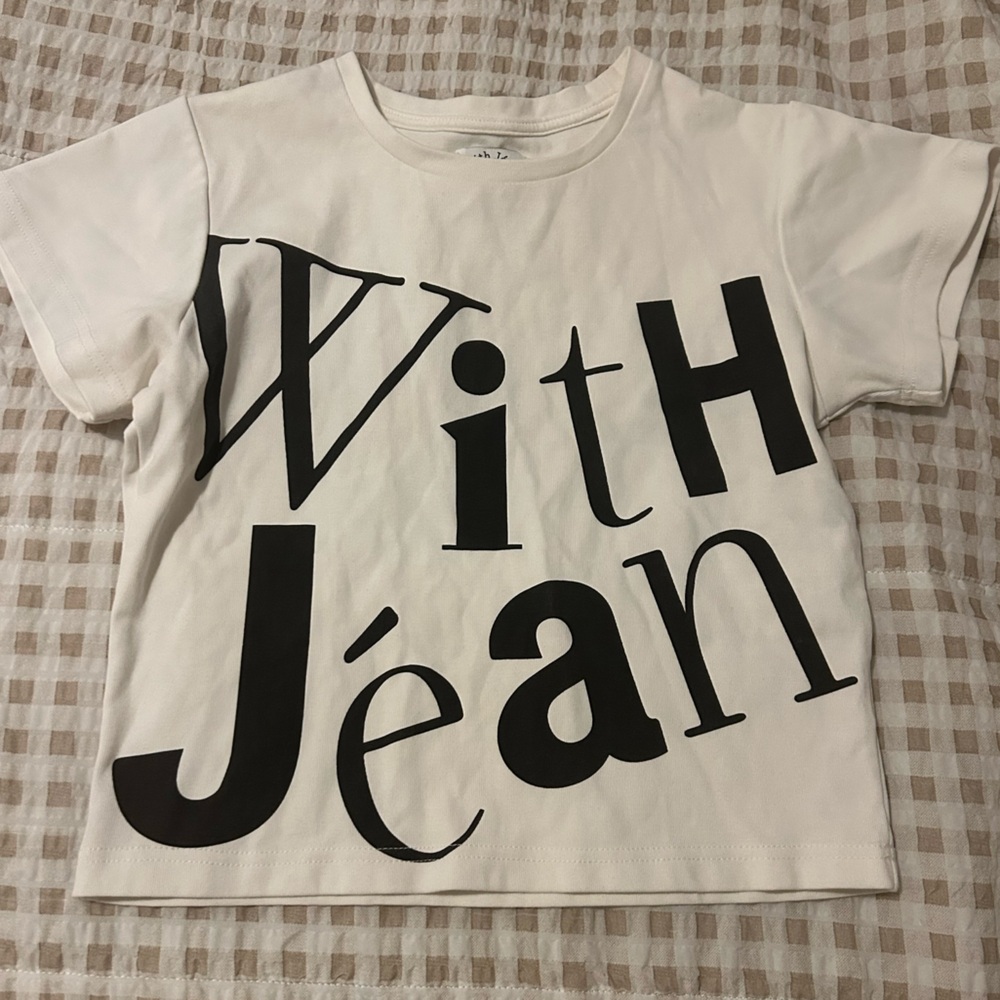 With Jean printed short sleeve tee